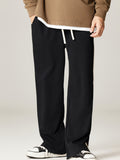 Men'S Wide Leg Pants With Loose Drawstrings