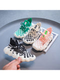 Kids' Flyweaving Checkerboard Casual Shoes