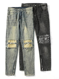 Men'S Zip Ripped Jeans