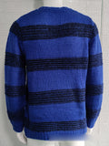 Striped Crew Neck Knitted Sweater