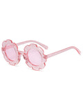 Kids Flower-Framed Round Sunglasses