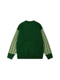 Loose Sweater With Chequered Pattern
