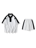 Men'S Half-Zip Polo T-Shirt Sets