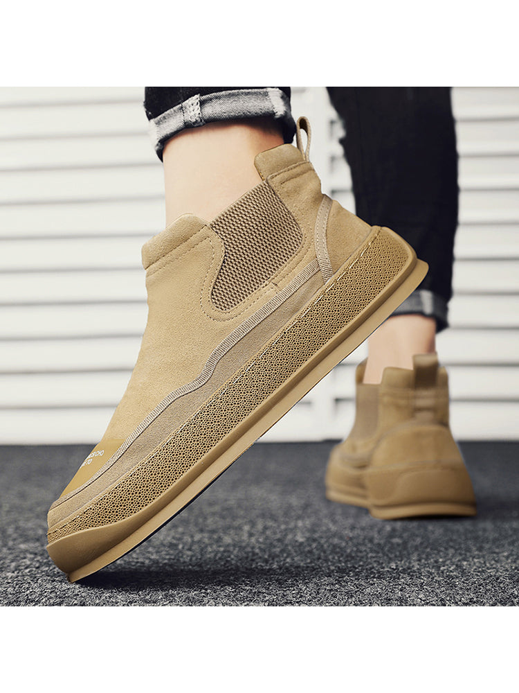Mid-Top Suede Flats