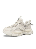 Thick Sole Mesh Leather Chunky Sneakers