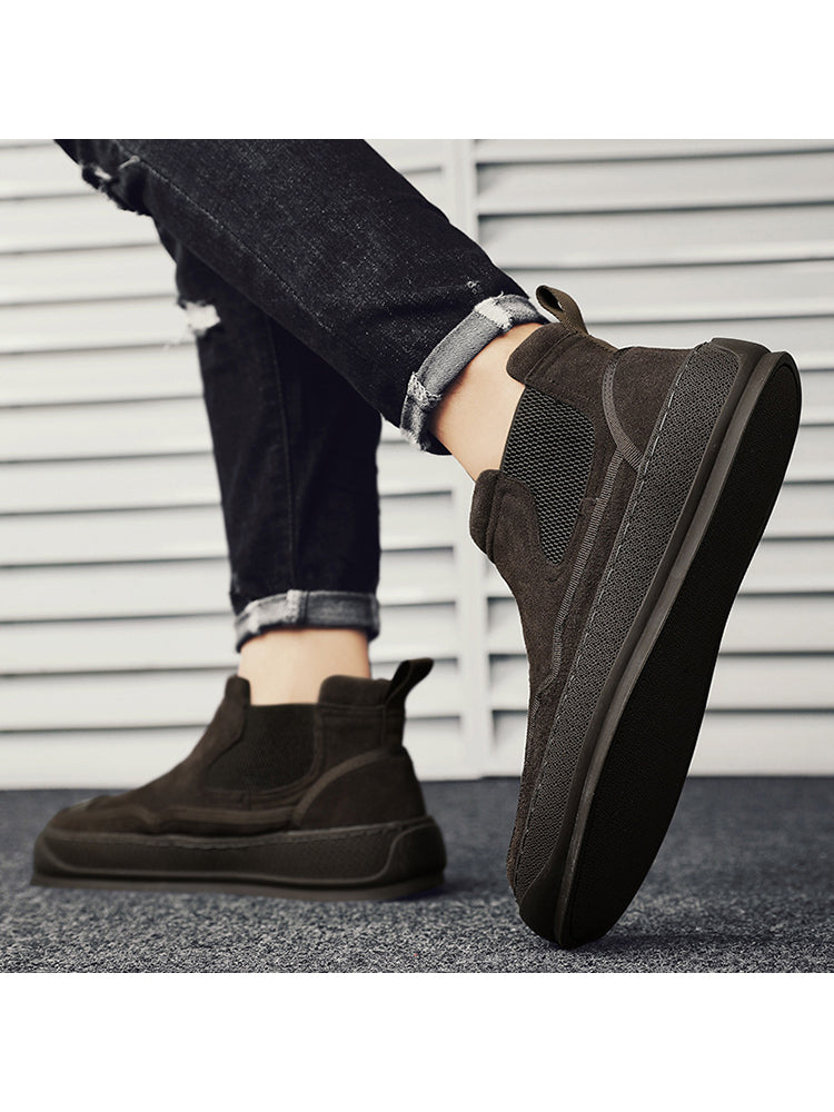 Mid-Top Suede Flats