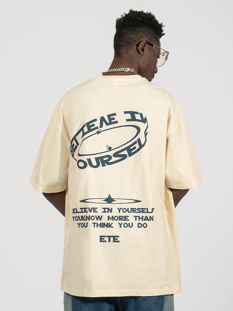 Men'S Circle Print Oversize T-Shirts