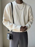 Men'S Knitted Crew Neck Sweater