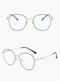 Women'S Rhombic Retro Blue Light Blocking Glasses