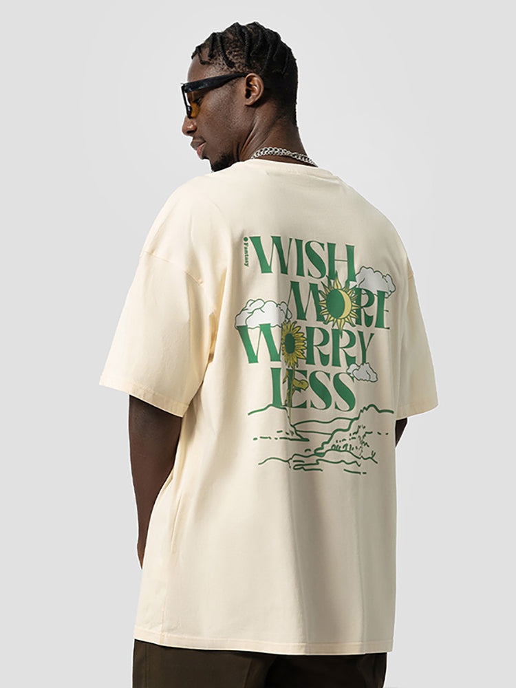 Men'S Back Print Cotton T-Shirts