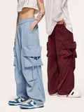 Large-Pocket Loose-Fitting Pants