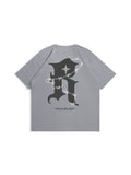 Men'S Gothic Print Oversize Tees