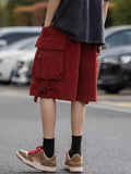 Men'S Loose Cropped Cargo Shorts