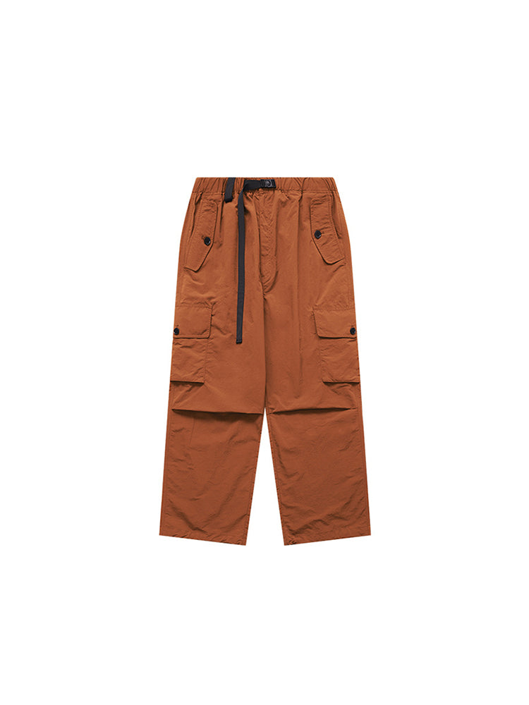 Men'S Loose Button Pocket Paratrooper Pants