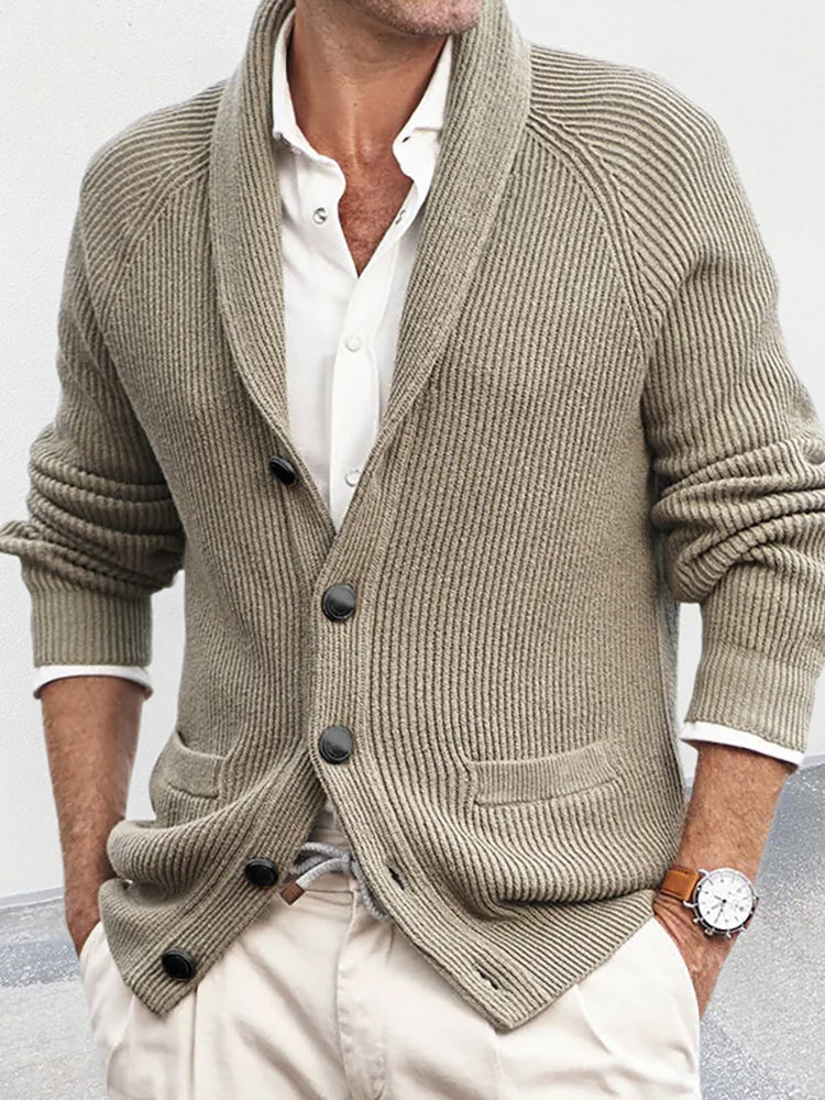 Solid Color Knitted Cardigan Sweaters