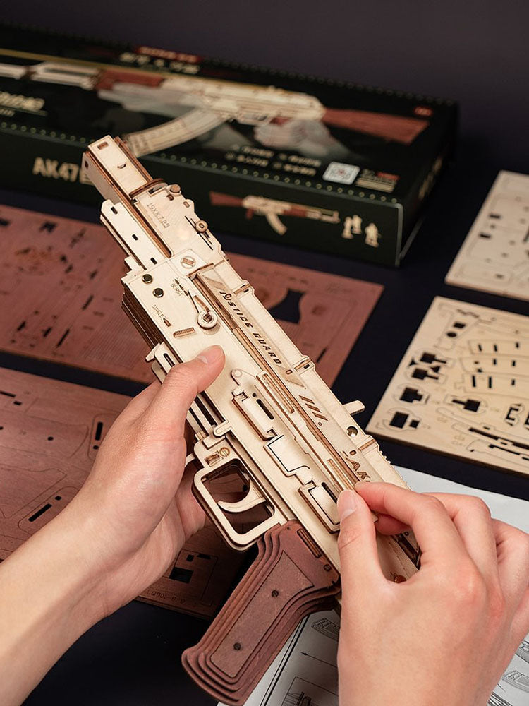 AK-47 Assault Rifle Gun Toy 3D Wooden Puzzle