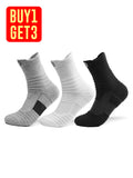 Buy One Get Three Thickened High Top Solid Color Running Sports Socks