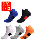 Buy One Get Three Towel Bottom Thickened Low Top Running Sports Socks
