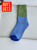 Three Pairs Male Winter New Coloring Minimalist Retro Cotton Socks