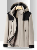 Detachable Fleece Thickened Windproof Waterproof Outdoor 3 In 1 Interchange Jackets