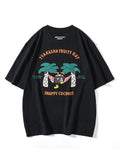 Loose Embroidery Print Men'S T-Shirts
