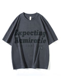 Loose Letter Ger Print Soft Environmental Men'S T-Shirt