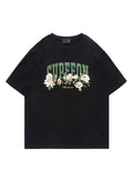Men'S Loose T-Shirts With Flower Print