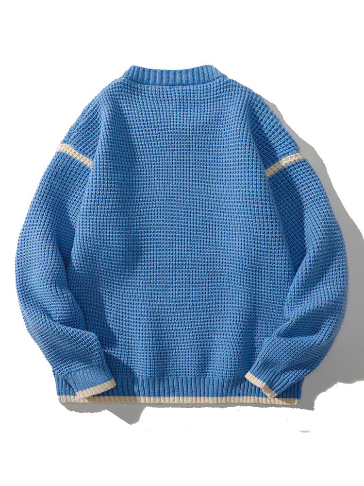 Loose-Fitting Solid Color Base Layers Sweater