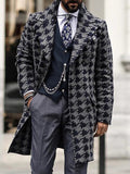 Long Plaid Suits Lapel Wool&Blends