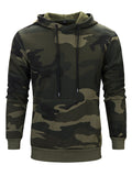 Casual Camouflage Drawstring Hoodies