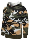 Casual Camouflage Drawstring Hoodies