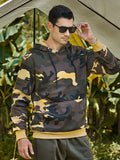 Casual Camouflage Drawstring Hoodies