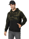 Casual Camouflage Color-Blocking Hoodies