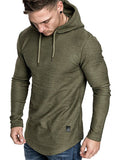 Solid Color Drawstring Hoodies