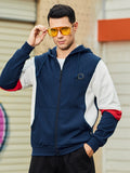 Retro Contrast Color Hoodies Jacket