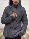Double-Breasted Solid Color Knitted Cardigan Sweater