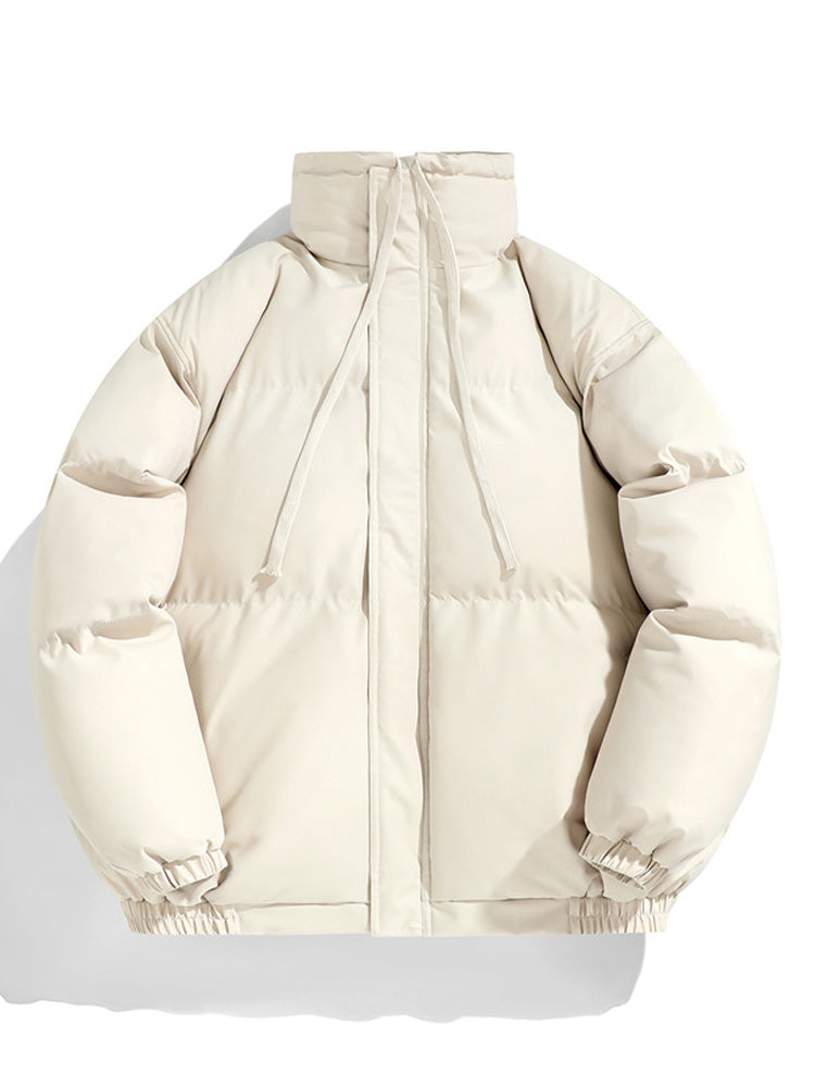 Solid Color Stand-Collar Waterproof Quilted Coats