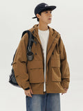 Solid Color Multi-Pocket Cargo Jacket