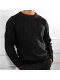 Retro Solid Color Knitted Sweater