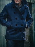 Solid Color Button Lambswool Coat