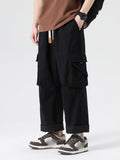 Retro Drawstring Multi-Pocket Cargo Pants