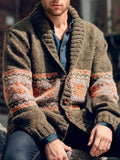 Lapel Knit Casual Cardigan Sweater