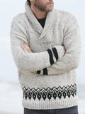 Lapel Knit Casual Sweater