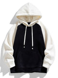 Contrast Color Thickened Hoodie