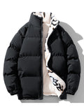 Solid Color Warm Quilted Coats