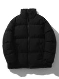 Loose Lapels Solid Color Quilted Coats