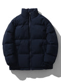 Loose Lapels Solid Color Quilted Coats