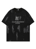 Retro Distressed Printed Casual T-Shirt