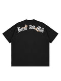Retro Angle Letter Print T-Shirt