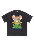 Retro Washed Rainbow Print T-Shirt